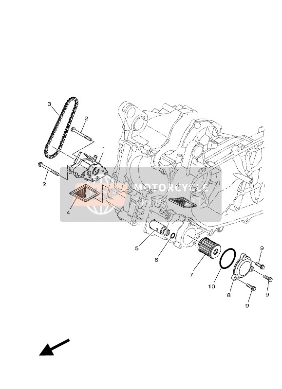 Yamaha X-MAX 300 2018 La pompe à huile pour un 2018 Yamaha X-MAX 300